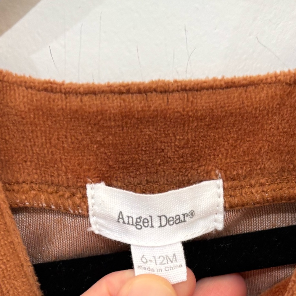 Angel Dear Velour Ruffle Overalls - Picture 3 of 4